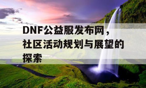 DNF公益服发布网，社区活动规划与展望的探索