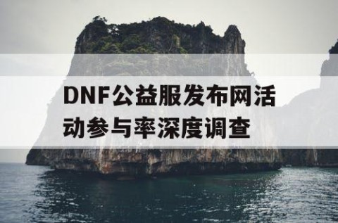 DNF公益服发布网活动参与率深度调查