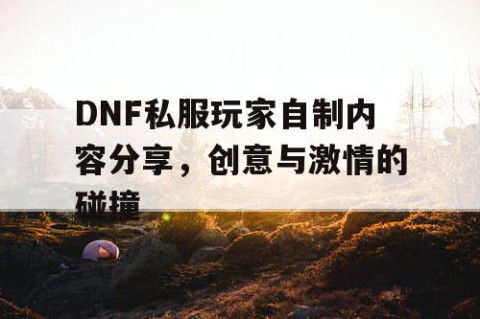 DNF私服玩家自制内容分享，创意与激情的碰撞