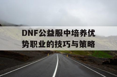 DNF公益服中培养优势职业的技巧与策略