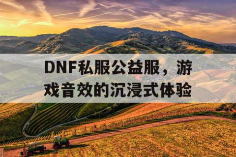 DNF私服公益服，游戏音效的沉浸式体验