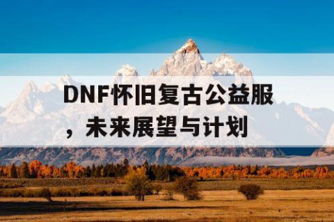 DNF怀旧复古公益服，未来展望与计划