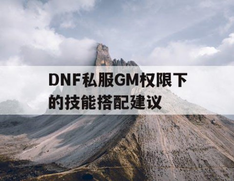 DNF私服GM权限下的技能搭配建议