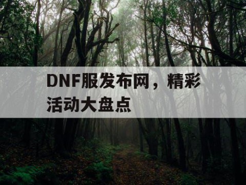 DNF服发布网，精彩活动大盘点