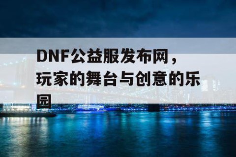 DNF公益服发布网，玩家的舞台与创意的乐园