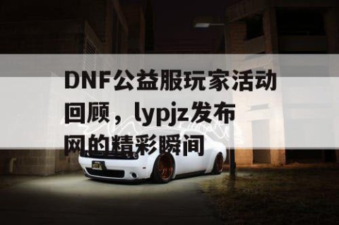 DNF公益服玩家活动回顾，lypjz发布网的精彩瞬间