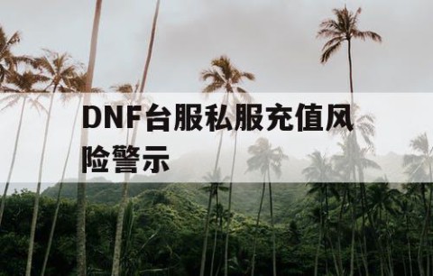 DNF台服私服充值风险警示