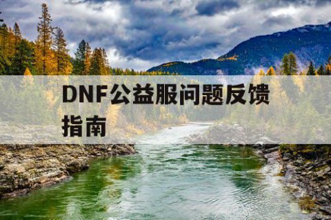 DNF公益服问题反馈指南