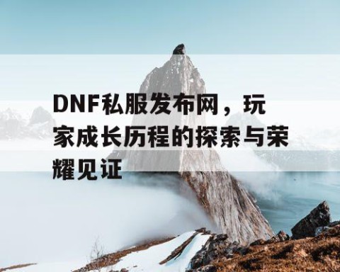 DNF私服发布网，玩家成长历程的探索与荣耀见证