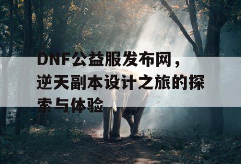 DNF公益服发布网，逆天副本设计之旅的探索与体验