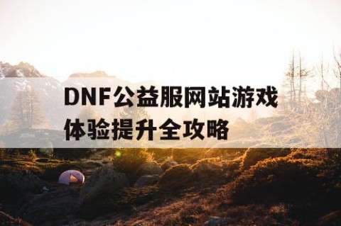 DNF公益服网站游戏体验提升全攻略