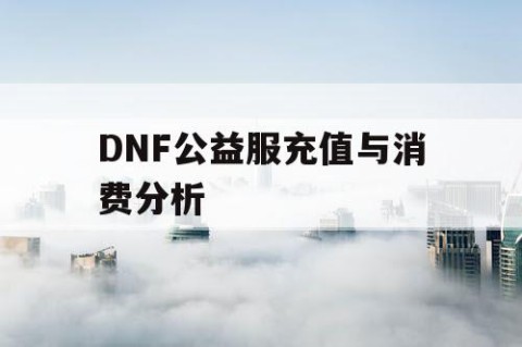 DNF公益服充值与消费分析