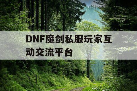 DNF魔剑私服玩家互动交流平台