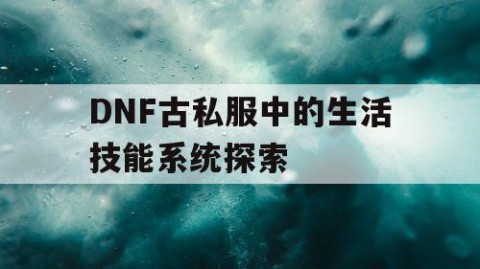 DNF古私服中的生活技能系统探索