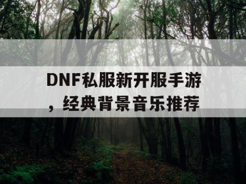 DNF私服新开服手游，经典背景音乐推荐