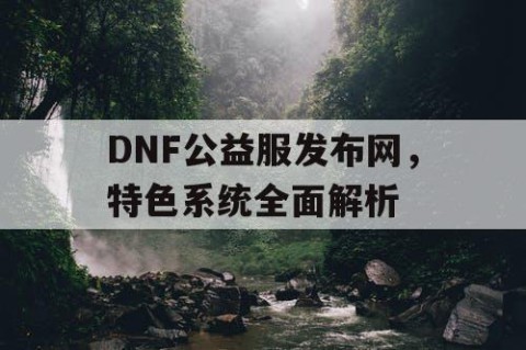 DNF公益服发布网，特色系统全面解析