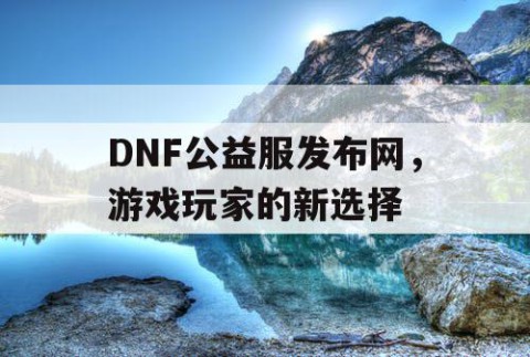 DNF公益服发布网，游戏玩家的新选择