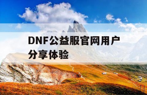 DNF公益服官网用户分享体验