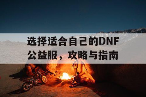 选择适合自己的DNF公益服，攻略与指南