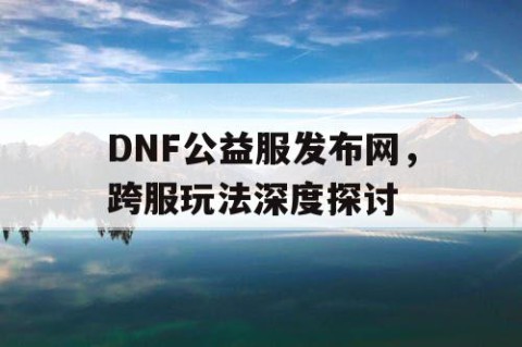 DNF公益服发布网，跨服玩法深度探讨