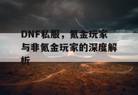 DNF私服，氪金玩家与非氪金玩家的深度解析