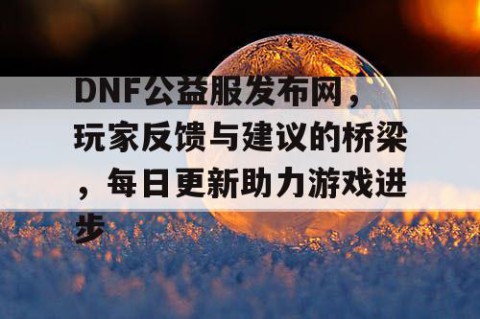 DNF公益服发布网，玩家反馈与建议的桥梁，每日更新助力游戏进步