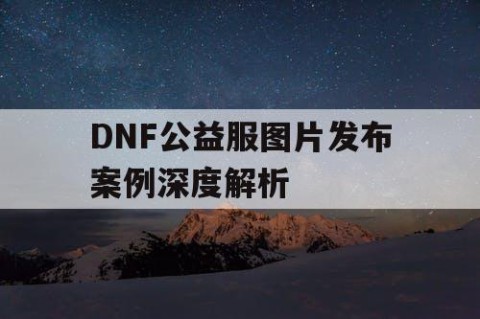 DNF公益服图片发布案例深度解析