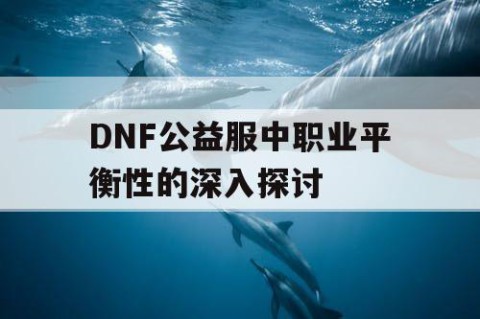 DNF公益服中职业平衡性的深入探讨