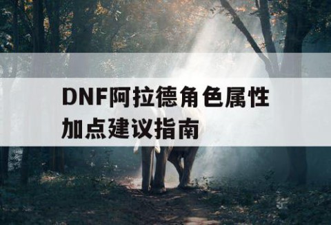 DNF阿拉德角色属性加点建议指南