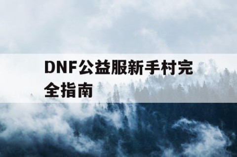 DNF公益服新手村完全指南