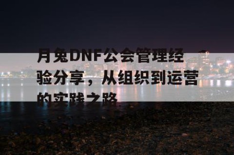 月兔DNF公会管理经验分享，从组织到运营的实践之路