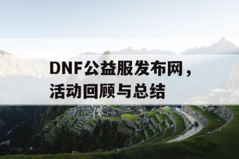 DNF公益服发布网，活动回顾与总结