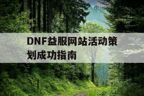 DNF益服网站活动策划成功指南