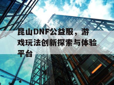 昆山DNF公益服，游戏玩法创新探索与体验平台