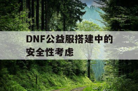 DNF公益服搭建中的安全性考虑