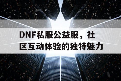 DNF私服公益服，社区互动体验的独特魅力