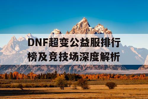 DNF超变公益服排行榜及竞技场深度解析