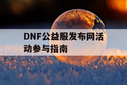 DNF公益服发布网活动参与指南