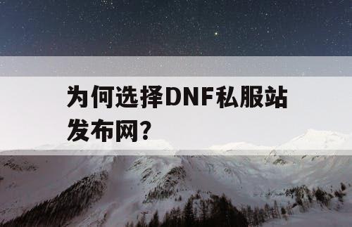 为何选择DNF私服站发布网？