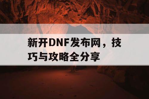 新开DNF发布网，技巧与攻略全分享