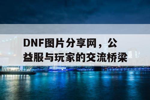 DNF图片分享网，公益服与玩家的交流桥梁