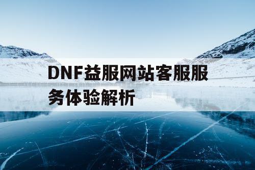 DNF益服网站客服服务体验解析