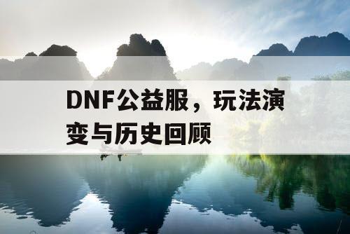 DNF公益服，玩法演变与历史回顾