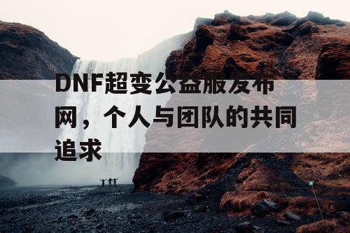 DNF超变公益服发布网	，个人与团队的共同追求