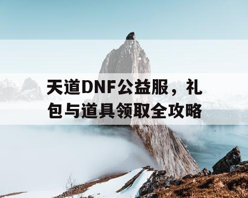 天道DNF公益服	，礼包与道具领取全攻略