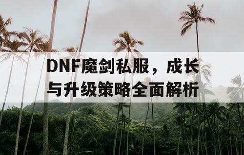 DNF魔剑私服	，成长与升级策略全面解析