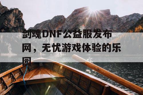 剑魂DNF公益服发布网，无忧游戏体验的乐园