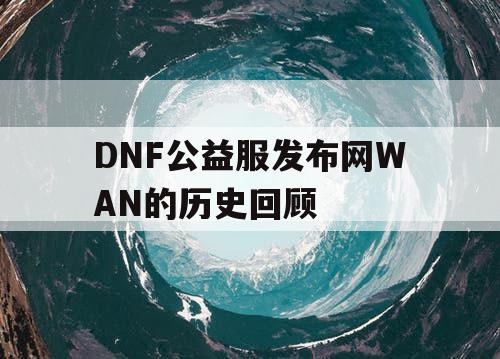 DNF公益服发布网WAN的历史回顾