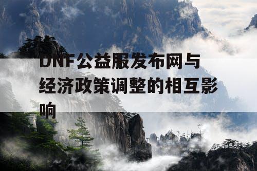 DNF公益服发布网与经济政策调整的相互影响