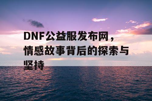 DNF公益服发布网，情感故事背后的探索与坚持